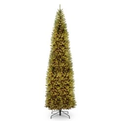 12 Ft. Pre-Lit Kingswood Fir Pencil Slim Tree With Clear Lights
