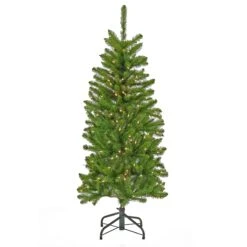 4.5 Ft. Pre-Lit Kingswood Fir Pencil Tree With Clear Lights 13 4.5 Ft. Pre-Lit Kingswood Fir Pencil Tree With Clear Lights -Christmas Trees Sales KW7 300 45
