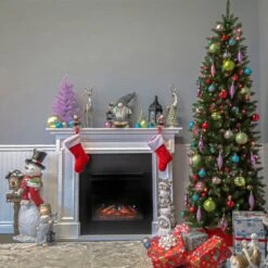 7.5 Ft. Pre-Lit Kingswood Fir Pencil Tree With Multicolor Lights -Christmas Trees Sales KW7 313 75 Deco 838b9d5a 4c38 46a0 88e1 ced91f86b46d