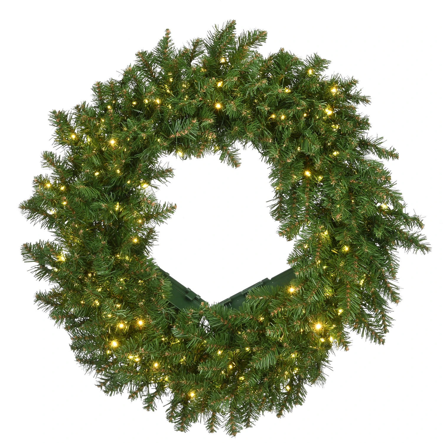 24 In. Pre-Lit Kingswood Fir Wreath With Dual Color Infinity Lights 1 24 In. Pre-Lit Kingswood Fir Wreath With Dual Color Infinity Lights
