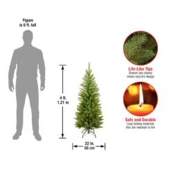 4 Ft. Kingswood Fir Pencil Tree -Christmas Trees Sales KW7 500 40 Dim