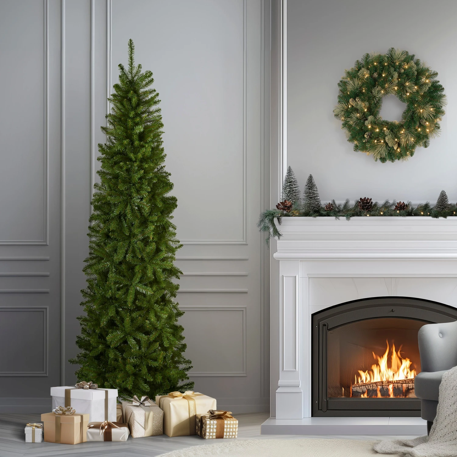 7.5 Ft. Kingswood Fir Pencil Tree 2 7.5 Ft. Kingswood Fir Pencil Tree - Image 2