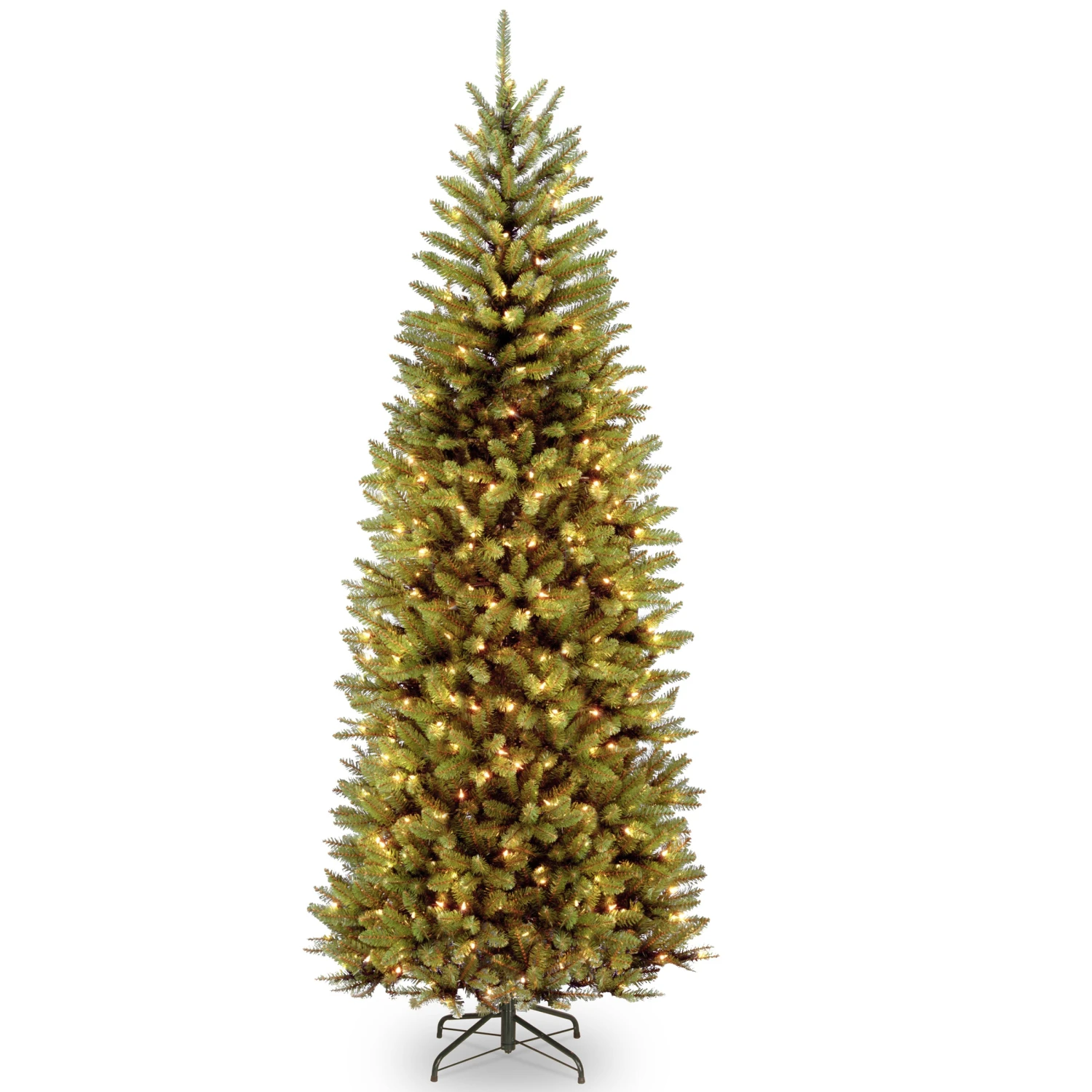 7.5 Ft. Pre-Lit Kingswood Fir Slim Tree With PowerConnect Dual Color LED Lights 1 7.5 Ft. Pre-Lit Kingswood Fir Slim Tree With PowerConnect Dual Color LED Lights