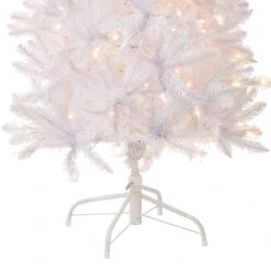 7 Ft. Pre-Lit Kingswood Fir White Pencil Tree With Clear Lights 11 7 Ft. Pre-Lit Kingswood Fir White Pencil Tree With Clear Lights -Christmas Trees Sales KWW7 300 70 Silo C2