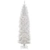 7.5 Ft. Pre-Lit Kingswood Fir White Pencil Tree With Clear Lights