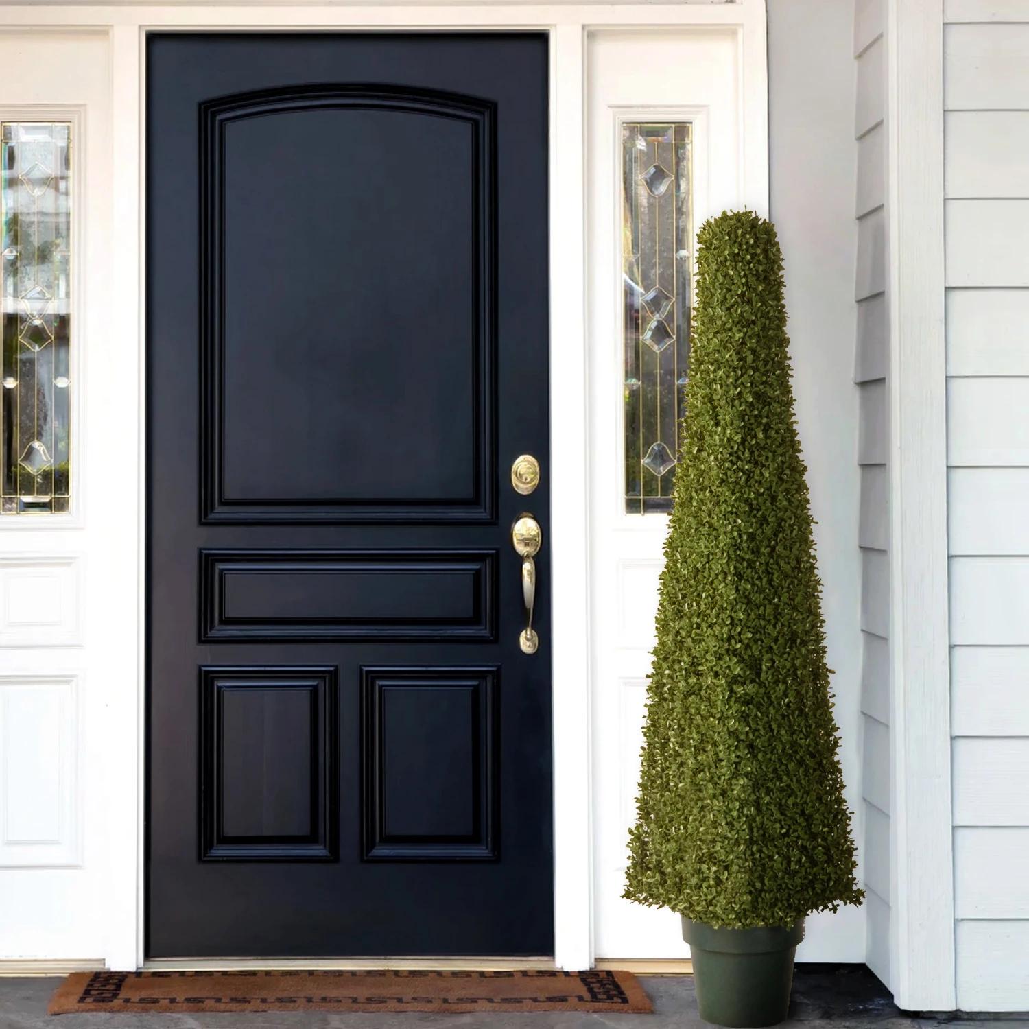 48 In. Artificial Mini Boxwood Square Topiary 2 48 In. Artificial Mini Boxwood Square Topiary - Image 2