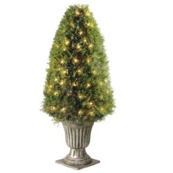 48 In. Pre-Lit Upright Juniper Topiary