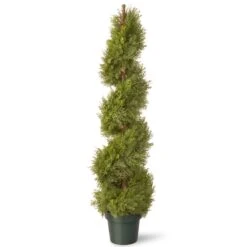 48 In. Artificial Juniper Slim Spiral Tree In Growers Pot