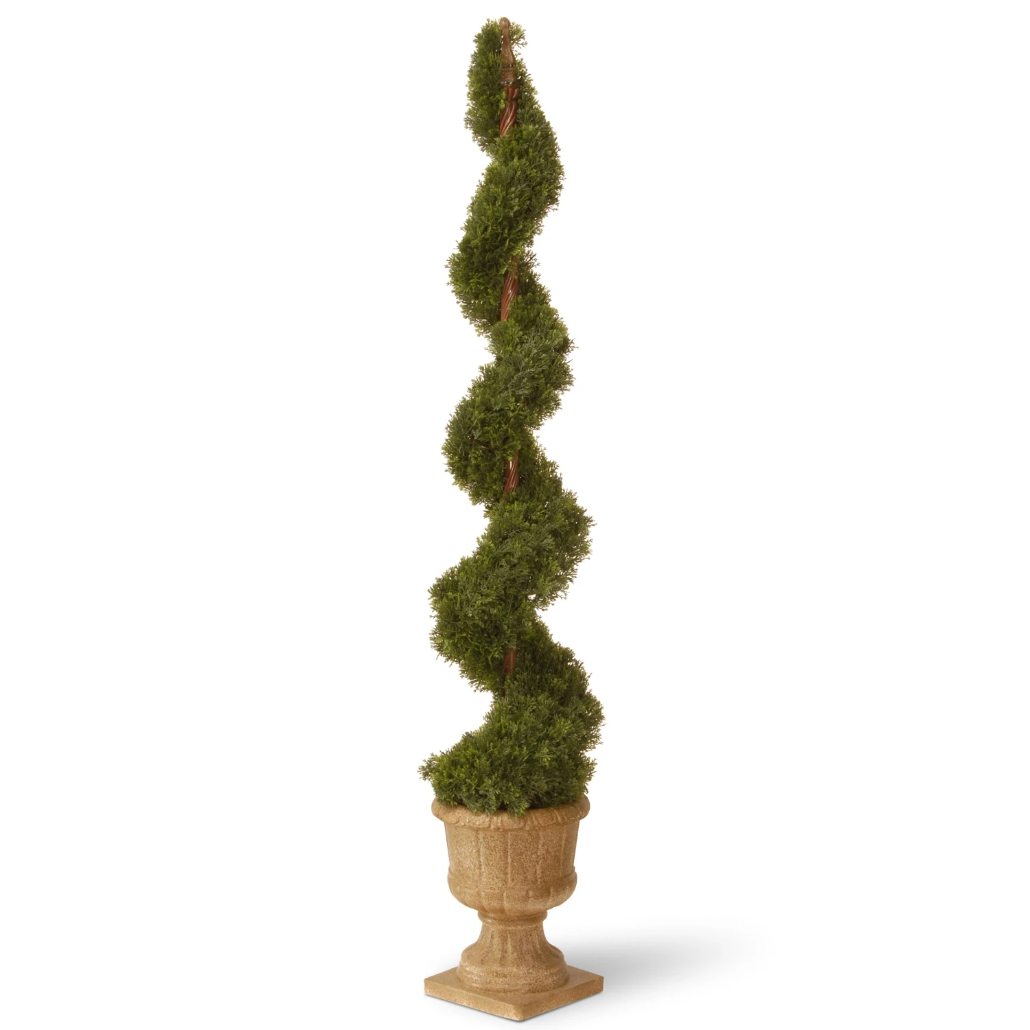 60 In. Upright Juniper Spiral Topiary Tree In A Decorative Urn 1 60 In. Upright Juniper Spiral Topiary Tree In A Decorative Urn