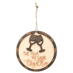 2021 "The Year We Came Together" Wood Christmas Ornament With Hanging Loop, 3 In