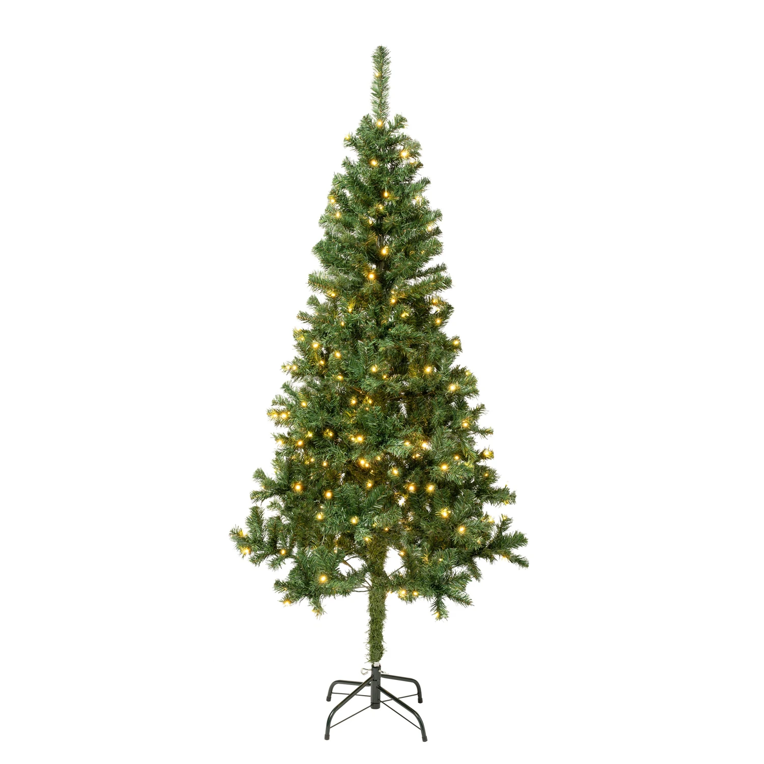6 Ft. Pre-Lit Linden Spruce Tree With Warm White LED Lights 1 6 Ft. Pre-Lit Linden Spruce Tree With Warm White LED Lights