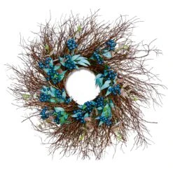 24 In. Spring Blueberry Twig Wreath