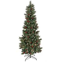 6.5 Ft. Pre-Lit Meadowlark Pencil Tree With Clear Lights