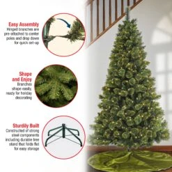 7 Ft. Pre-Lit Maine Pine Tree With LED Lights 11 7 Ft. Pre-Lit Maine Pine Tree With LED Lights -Christmas Trees Sales MP64 300L 70 Features