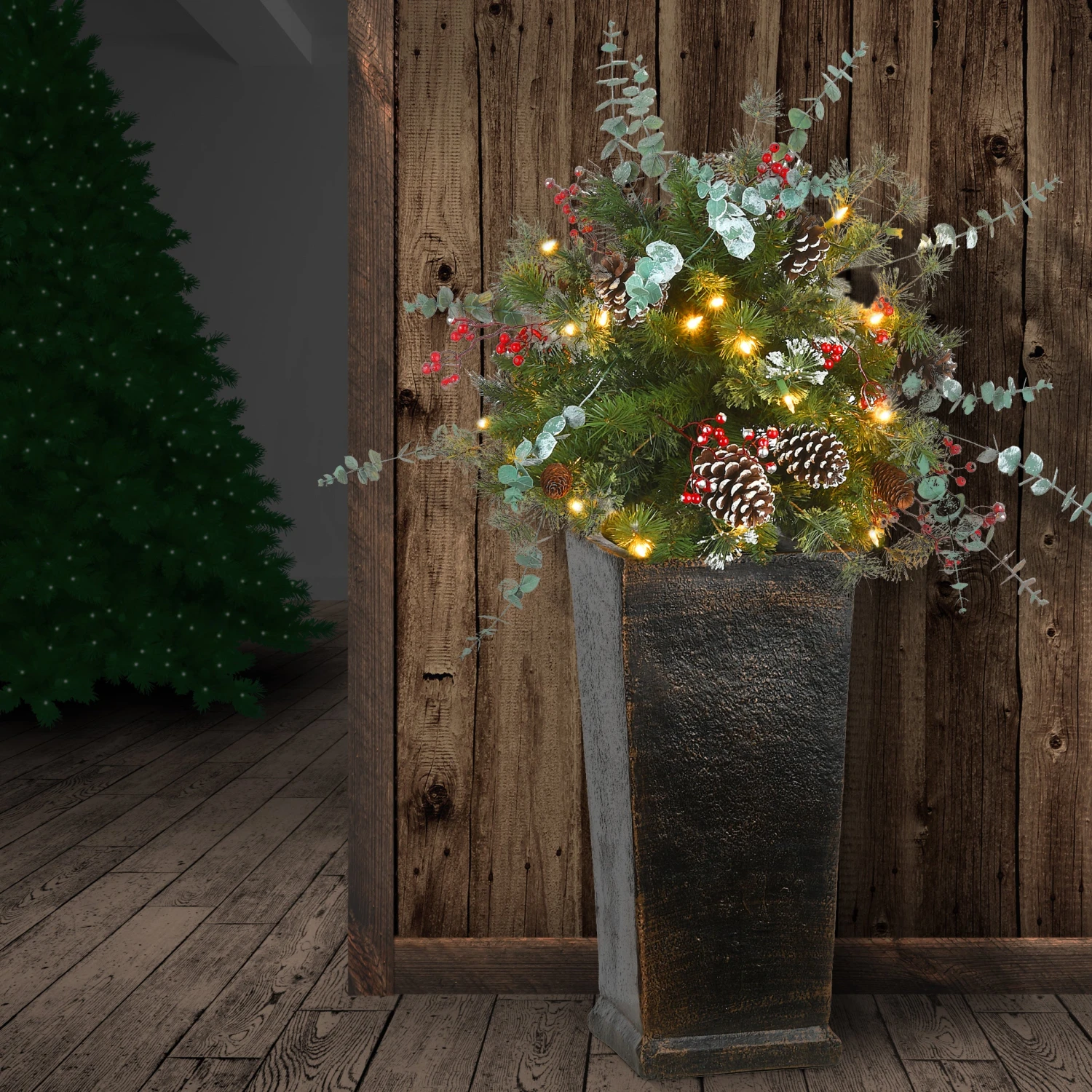 3 Ft. Pre-Lit Meadow Basin Tree With LED Lights 2 3 Ft. Pre-Lit Meadow Basin Tree With LED Lights - Image 2