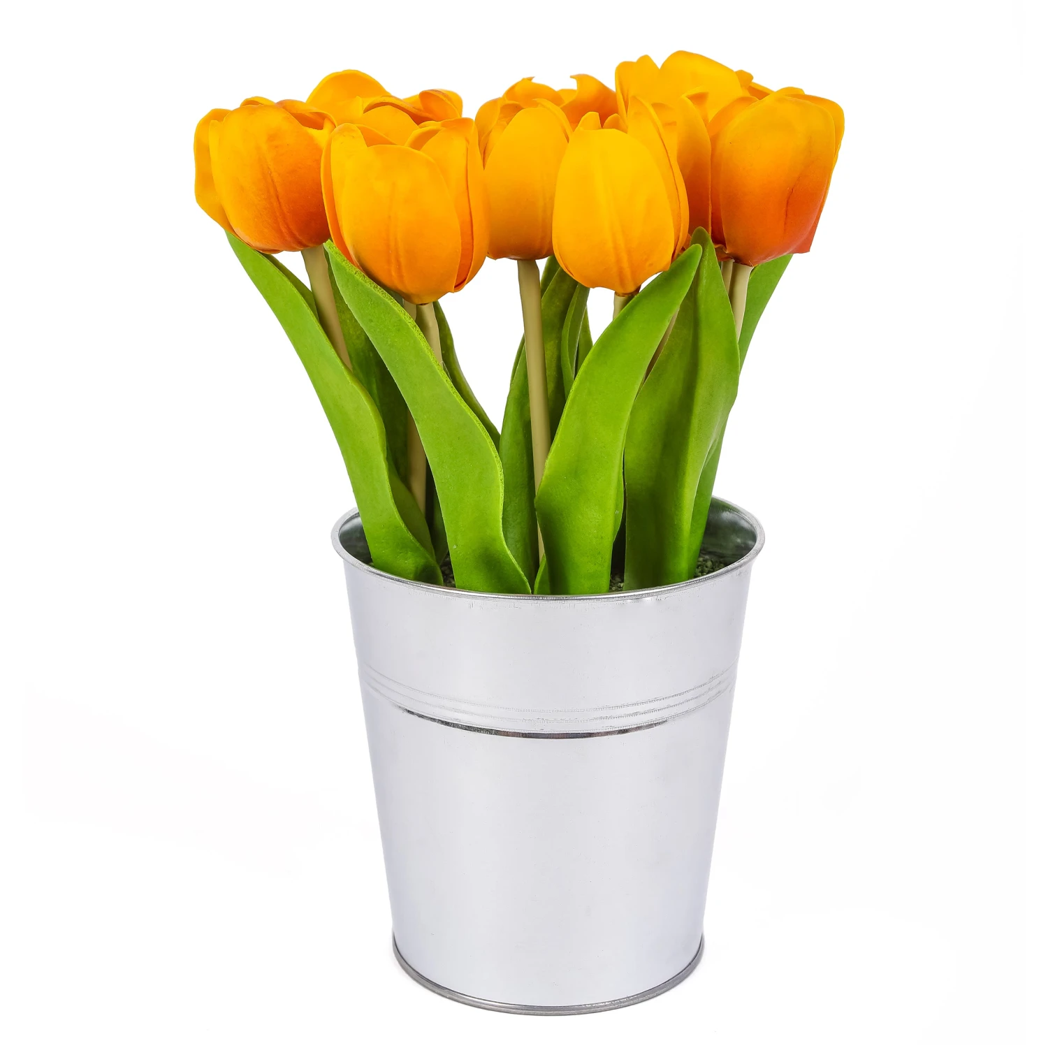 9 In. Spring Orange Tulip Bouquet 1 9 In. Spring Orange Tulip Bouquet