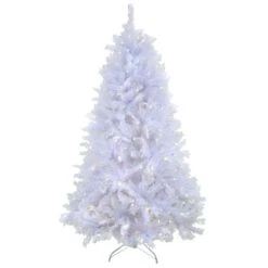 9 Ft. Pre-Lit Millville White Tree With PowerConnect Dual Color LED Lights