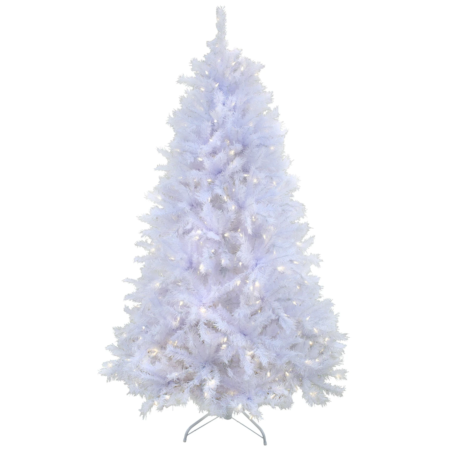 9 Ft. Pre-Lit Millville White Tree With PowerConnect Dual Color LED Lights 1 9 Ft. Pre-Lit Millville White Tree With PowerConnect Dual Color LED Lights