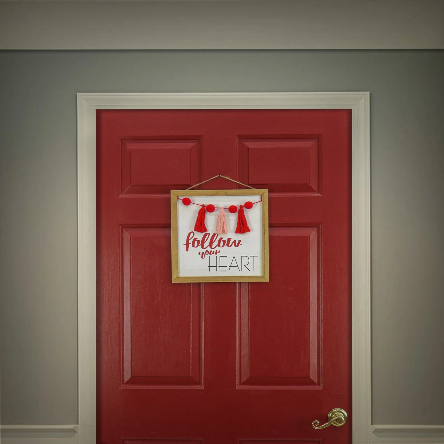 13 In. Valentine's 'Follow Your Heart' Hanging Wall Decoration 2 13 In. Valentine's 'Follow Your Heart' Hanging Wall Decoration - Image 2