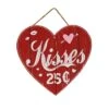 11 In. Valentine's 'Kisses' Wall Decor