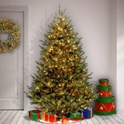 7.5 Ft. Pre-Lit Natural Fraser Medium Fir Tree With Clear Lights 13 7.5 Ft. Pre-Lit Natural Fraser Medium Fir Tree With Clear Lights -Christmas Trees Sales NAFFMH1 75LO S1 2
