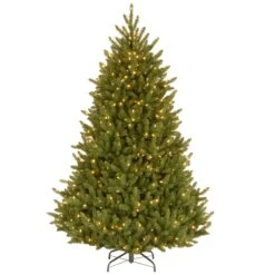 7.5 Ft. Pre-Lit Natural Fraser Medium Fir Tree With Clear Lights