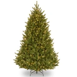 7.5 Ft. Pre-Lit Natural Fraser Fir Tree With Clear Lights