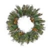 24 In. Pre-Lit North Conway Wreath With Warm White LED Lights