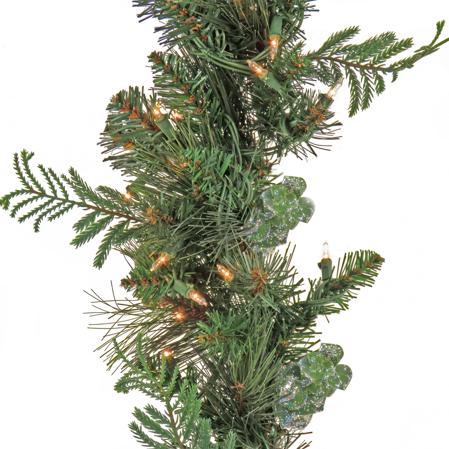 9 Ft. Pre-Lit North Conway Garland With Clear Lights 3 9 Ft. Pre-Lit North Conway Garland With Clear Lights - Image 3