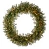 48 In. Pre-Lit Norwood Fir Wreath With Clear Lights