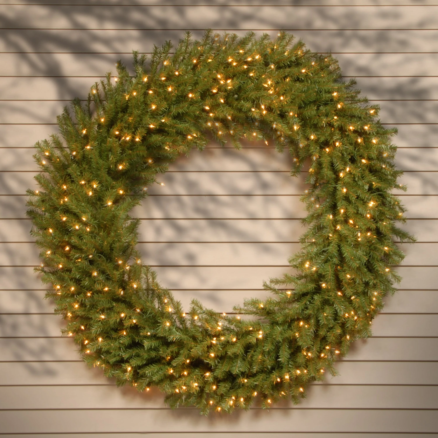 60 In. Pre-Lit Norwood Fir Wreath With Clear Lights 2 60 In. Pre-Lit Norwood Fir Wreath With Clear Lights - Image 2