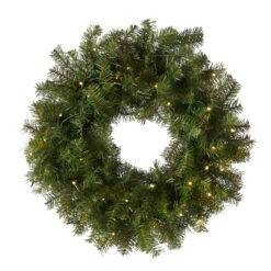 30 In. Pre-Lit Norwood Fir Wreath With LED Lights