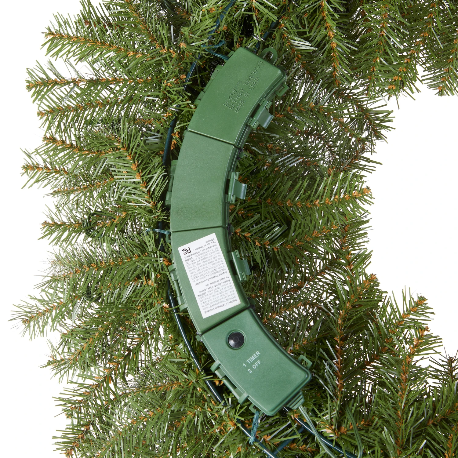 30 In. Pre-Lit Norwood Fir Wreath With LED Lights 4 30 In. Pre-Lit Norwood Fir Wreath With LED Lights - Image 4