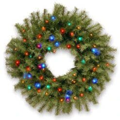 24 In. Pre-Lit Norwood Fir Wreath With Battery Operated Multicolor LED Lights 8 24 In. Pre-Lit Norwood Fir Wreath With Battery Operated Multicolor LED Lights -Christmas Trees Sales NF3 309 24W B 3181d60a 5366 4fea 8a99 6e79d0d66780