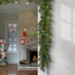 9 Ft. Pre-Lit Norwood Fir Garland With Battery Operated Multicolor LED Lights -Christmas Trees Sales NF3 309 9A B 2 cbbac760 46c9 4239 b64f 2c19342f42ca