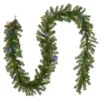 9 Ft. Pre-Lit Norwood Fir Garland With Battery Operated Multicolor LED Lights