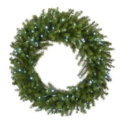 36 In. Pre-Lit Norwood Fir Memory Shape Wreath With Clear Lights