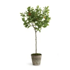 41 In. Potted Orange Topiary Tree