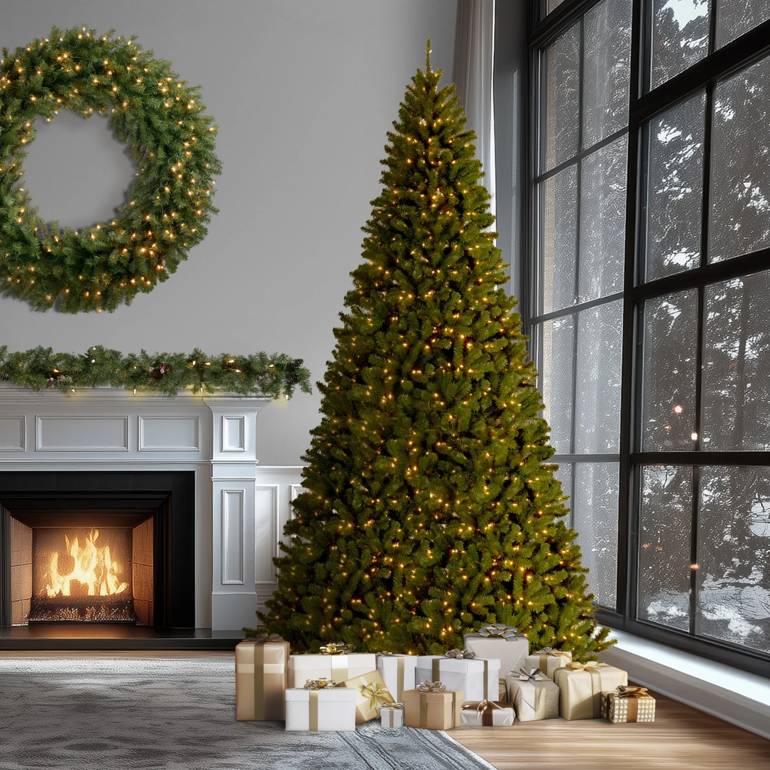 16 Ft. Pre-Lit North Valley Spruce Tree With Clear Lights 2 16 Ft. Pre-Lit North Valley Spruce Tree With Clear Lights - Image 2