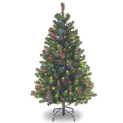 4.5 Ft. Pre-Lit North Valley Spruce Tree With Multicolor Lights