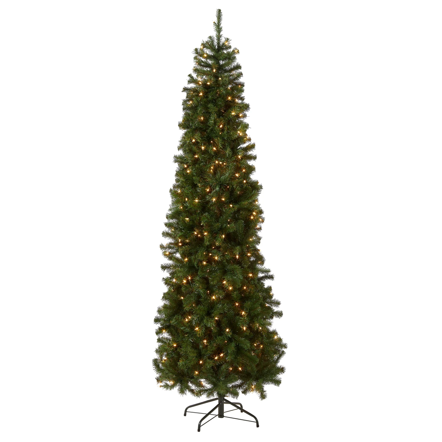 7.5 Ft. Pre-Lit North Valley Spruce Pencil Slim Tree With Clear Lights 6 7.5 Ft. Pre-Lit North Valley Spruce Pencil Slim Tree With Clear Lights - Image 6