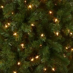 7.5 Ft. Pre-Lit North Valley Spruce Pencil Slim Tree With Clear Lights 10 7.5 Ft. Pre-Lit North Valley Spruce Pencil Slim Tree With Clear Lights -Christmas Trees Sales NRV7 358 75 Silo C1
