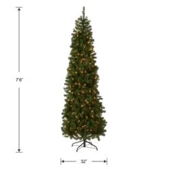 7.5 Ft. Pre-Lit North Valley Spruce Pencil Slim Tree With Clear Lights 12 7.5 Ft. Pre-Lit North Valley Spruce Pencil Slim Tree With Clear Lights -Christmas Trees Sales NRV7 358 75 Silo Dim