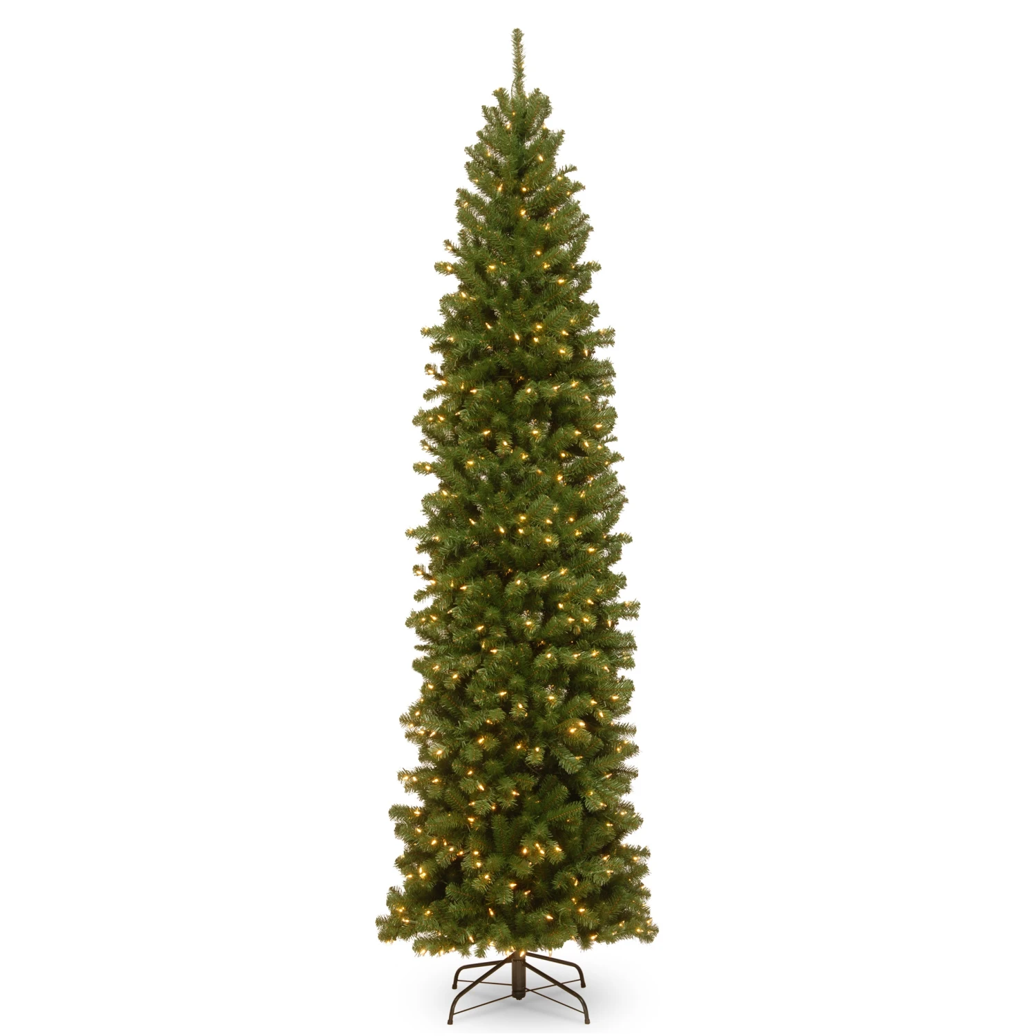 9 Ft. Pre-Lit North Valley Spruce Pencil Slim Tree With Clear Lights 1 9 Ft. Pre-Lit North Valley Spruce Pencil Slim Tree With Clear Lights