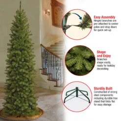 9 Ft. North Valley Spruce Pencil Slim Tree -Christmas Trees Sales NRV7 505 90 Features