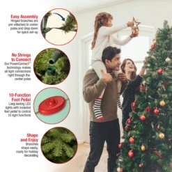 7.5 Ft. Pre-Lit North Valley Spruce Tree With PowerConnect Dual Color LED Lights 21 7.5 Ft. Pre-Lit North Valley Spruce Tree With PowerConnect Dual Color LED Lights -Christmas Trees Sales NRV7 D00 75 Features