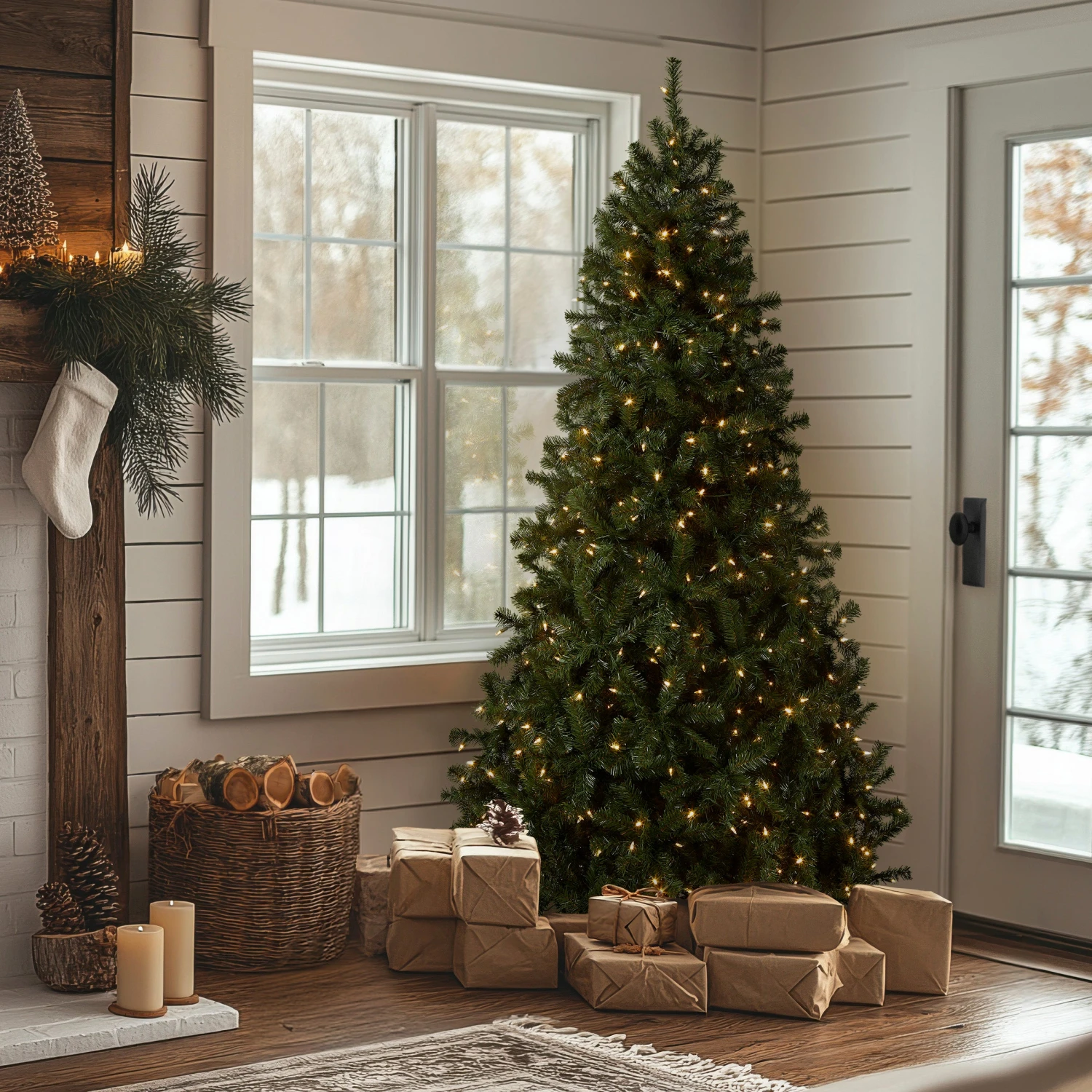 7.5 Ft. Pre-Lit North Valley Spruce Tree With PowerConnect Dual Color LED Lights 2 7.5 Ft. Pre-Lit North Valley Spruce Tree With PowerConnect Dual Color LED Lights - Image 2