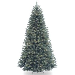 7.5 Ft. Pre-Lit North Valley Spruce Blue Tree With Clear Lights