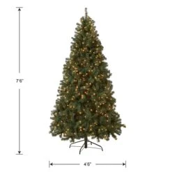 7.5 Ft. Pre-Lit North Valley Spruce Blue Tree With Clear Lights 12 7.5 Ft. Pre-Lit North Valley Spruce Blue Tree With Clear Lights -Christmas Trees Sales NRVB7 306 75 Silo Dim