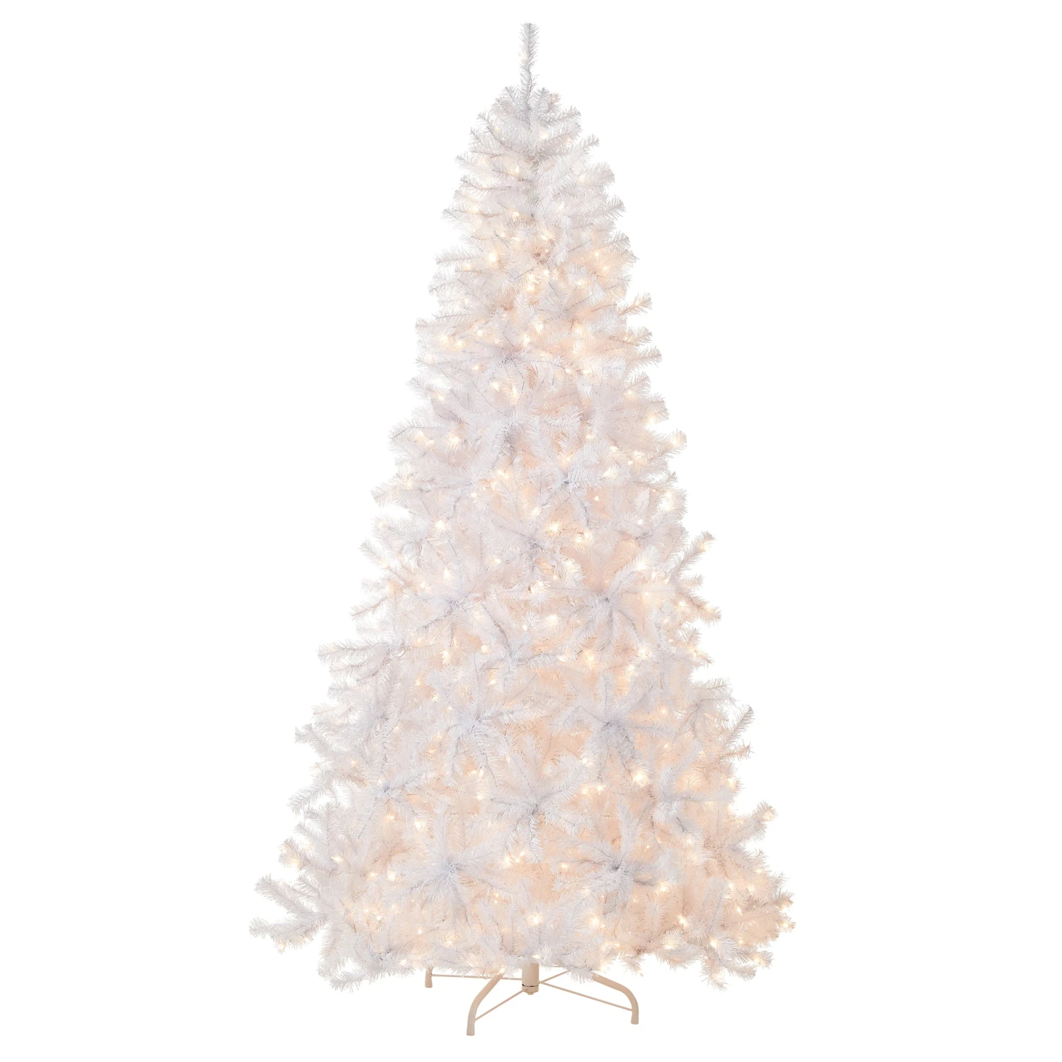 7.5 Ft. Pre-Lit North Valley Spruce White Tree With Clear Lights 4 7.5 Ft. Pre-Lit North Valley Spruce White Tree With Clear Lights - Image 4